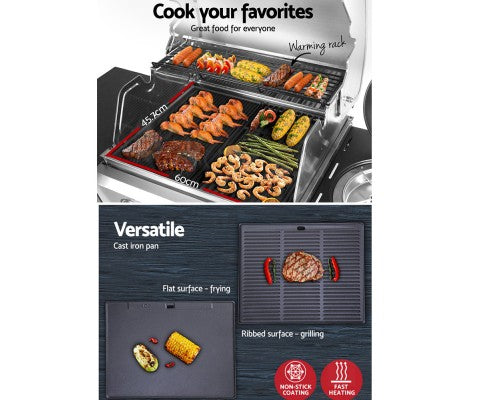 Stainless Steel 4 Burner Gas BBQ