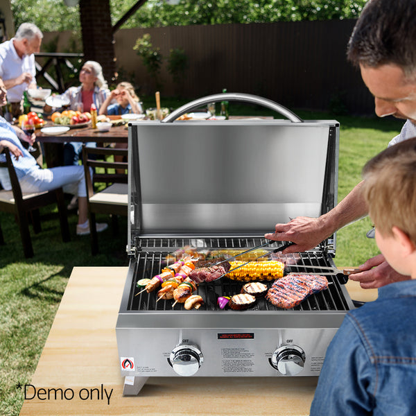 BBQ Blokes Portable 2 Burner Gas BBQ