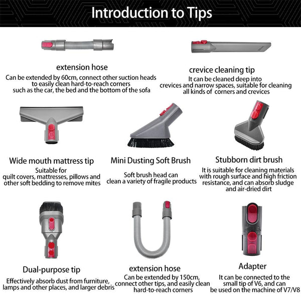 Versatile 5-in-1 Vacuum Attachments for Dyson v Series
