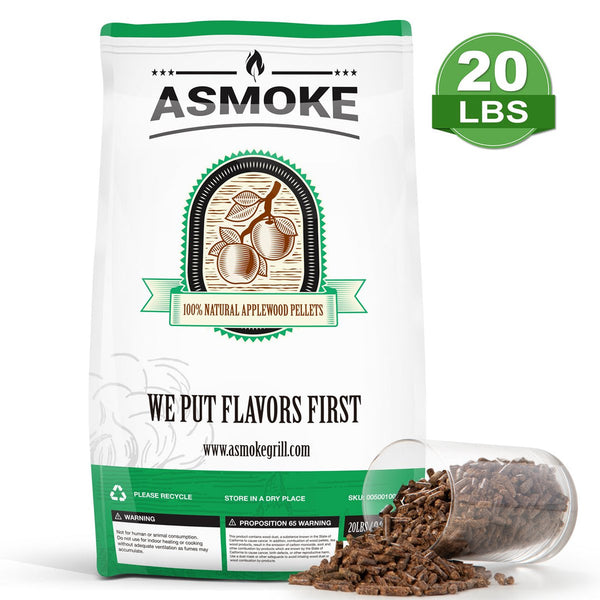 Asmoke 9.5kg of 100% Pure Applewood Pellets