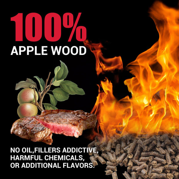 Asmoke 9.5kg X 2  (19 KG) of 100% Pure Applewood Pellets