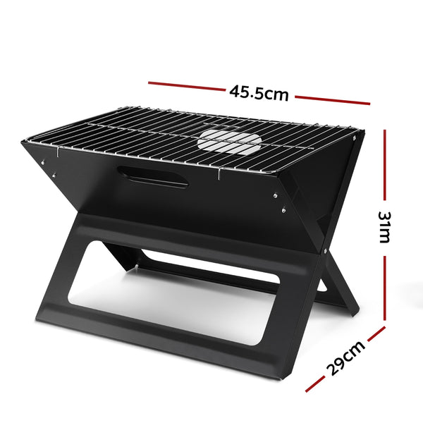 BBQ Blokes Notebook Portable Charcoal BBQ Grill