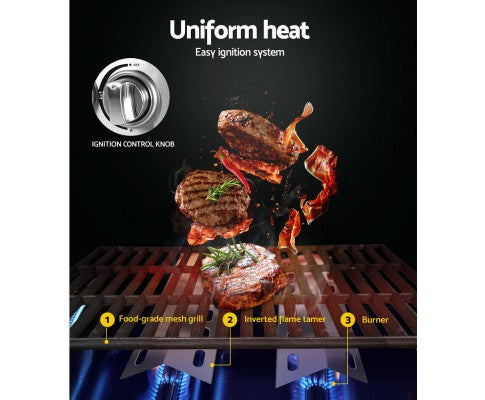 Stainless Steel 4 Burner Gas BBQ