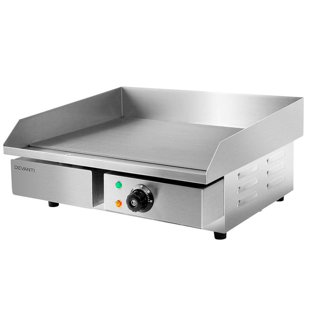 BBQ Blokes 5 Star Chef 3000W Electric Griddle Hot Plate - Stainless Steel