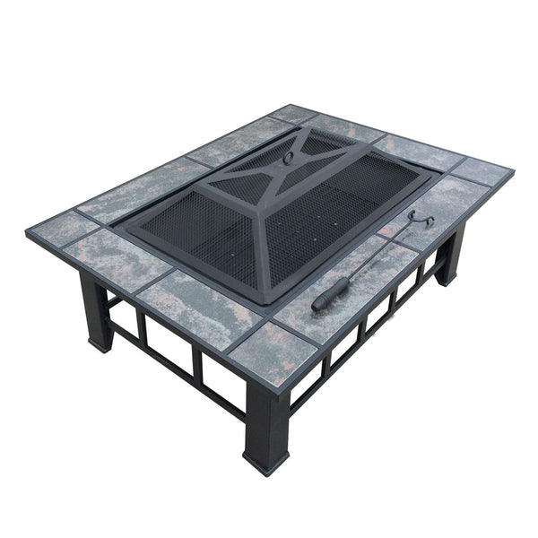 BBQ Blokes Outdoor Fire Pit BBQ Table Grill Fireplace