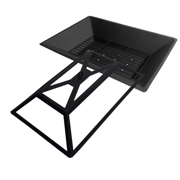 BBQ Blokes Outdoor Fire Pit BBQ Table Grill Fireplace with Ice Tray