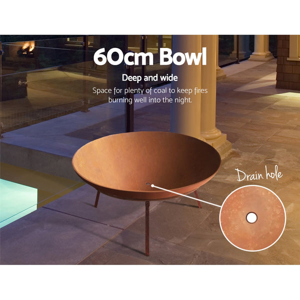 BBQ Blokes 60cm Fire Pit