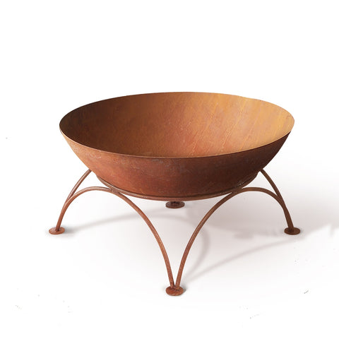 BBQ Blokes Grillz Rustic Fire Pit Brazier Portable Charcoal Iron Bowl Outdoor Wood Burner 70CM
