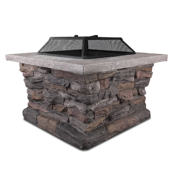 BBQ Blokes Stone Base Outdoor Patio Heater Fire Pit Table