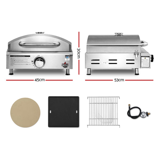 BBQ Blokes Portable Gas Oven Camping Cooking LPG Grill Pizza Stove Stainless Steel