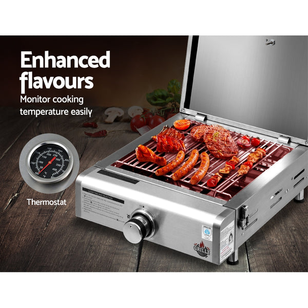 BBQ Blokes Portable Gas Oven Camping Cooking LPG Grill Pizza Stove Stainless Steel