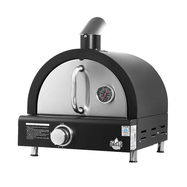 BBQ Blokes Portable Pizza Oven BBQ Camping LPG Gas Grill Cook Stove Stainless Stee