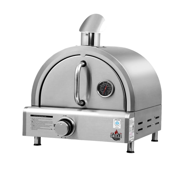 BBQ Blokes Portable Pizza Oven Camping Grill LPG Cooking Gas Stove Stainless Steel