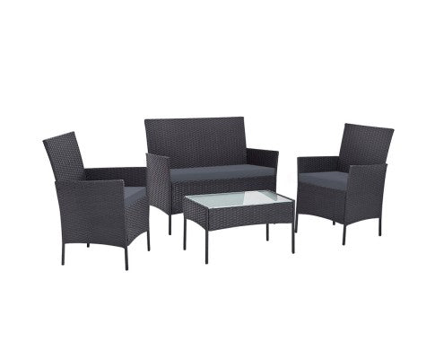 BBQ Blokes Outdoor Garden Furniture Rattan Set