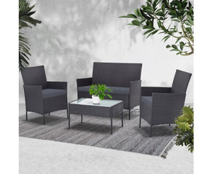 BBQ Blokes Outdoor Garden Furniture Rattan Set