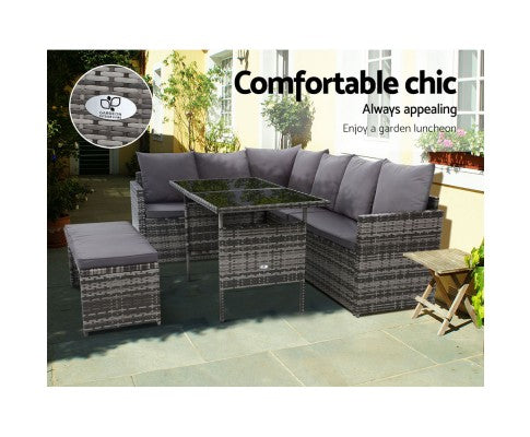 BBQ Blokes Garden Outdoor Furniture Dining Setting
