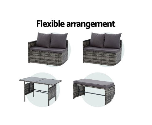 BBQ Blokes Garden Outdoor Furniture Dining Setting