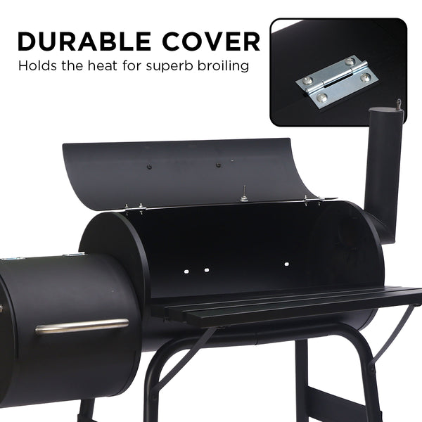 Wallaroo 2-in-1 Outdoor Barbecue Grill & Offset Smoker