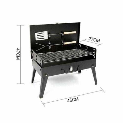 Folding Picnic Camping Charcoal BBQ Grill Adjustable Height Portable Garden Barbecue Grill Broiler Outdoor Cooking Tool