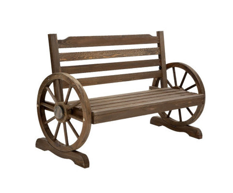 Gardeon Park Bench Wooden Wagon Chair Outdoor Garden Backyard Lounge Furniture