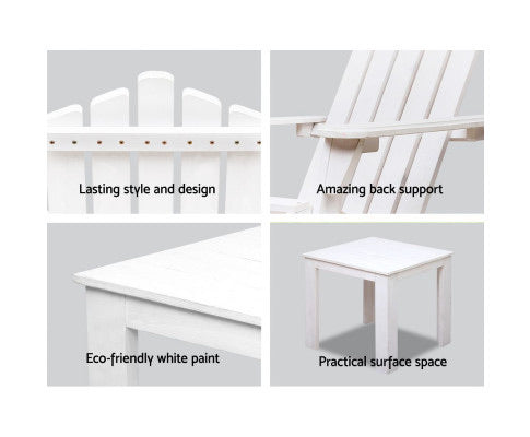 Gardeon 2 Piece Outdoor Beach Chair and Table Set