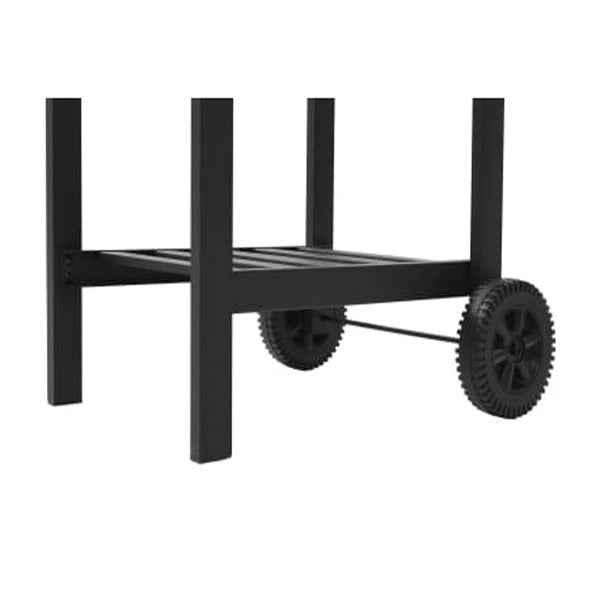 Charcoal Fueled Bbq Grill With Bottom Shelf Black