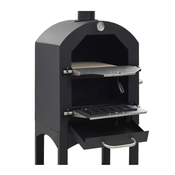 Charcoal Fired Outdoor Pizza Oven With Fireclay Stone