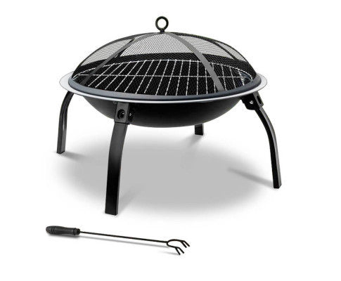 22 Inch Portable Foldable Outdoor Fire Pit Fireplace