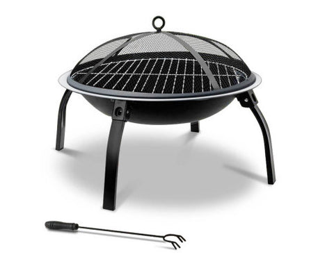 22 Inch Portable Foldable Outdoor Fire Pit Fireplace