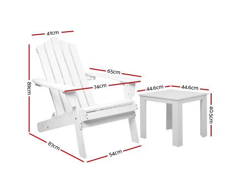Gardeon 2 Piece Outdoor Beach Chair and Table Set