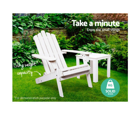 Gardeon 2 Piece Outdoor Beach Chair and Table Set